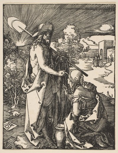 Cristo apareciendo a María Magdalena, de La pequeña pasión, ca. 1510 de Albrecht Dürer