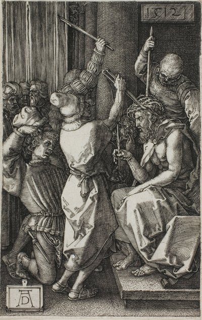 Cristo coronado de espinas, de La Pasión Grabada de Albrecht Dürer