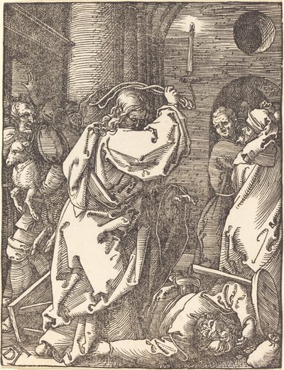 Cristo expulsando a los mercaderes del templo de Albrecht Dürer