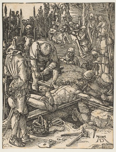 Cristo clavado en la cruz, de La pequeña pasión, ca. 1509 de Albrecht Dürer