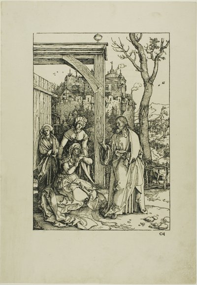 Cristo despidiéndose de su madre, de La vida de la Virgen de Albrecht Dürer
