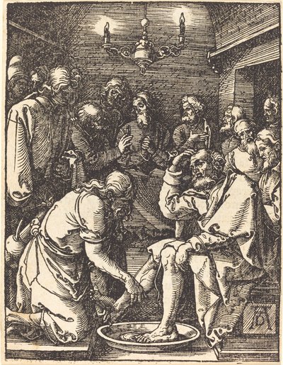 Cristo Lavando los Pies de los Discípulos de Albrecht Dürer