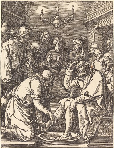 Cristo lavando los pies de los discípulos de Albrecht Dürer