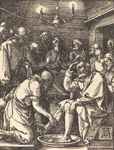 Cristo lavando los pies de los discípulos, 1509-1510 de Albrecht Dürer