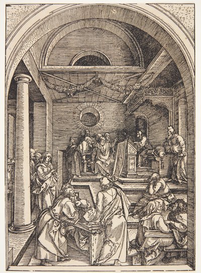 Cristo entre los doctores de Albrecht Dürer