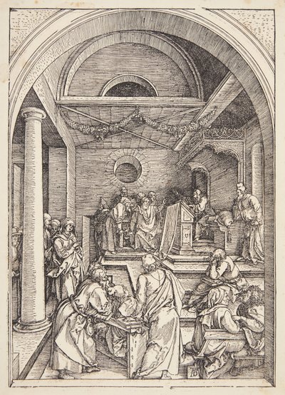 Cristo entre los doctores de Albrecht Dürer