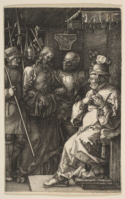 Cristo ante Caifás, de La Pasión de Albrecht Dürer
