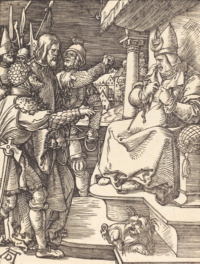 Cristo ante Caifás, probablemente c. 1509-1510 de Albrecht Dürer