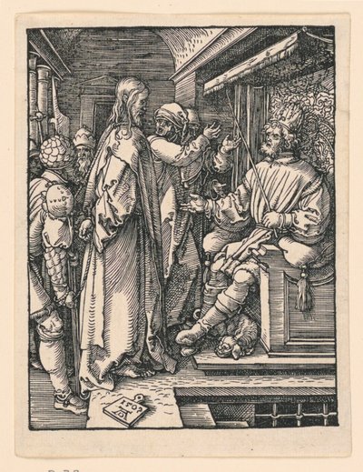 Cristo ante Herodes, de la serie La Pequeña Pasión de Albrecht Dürer