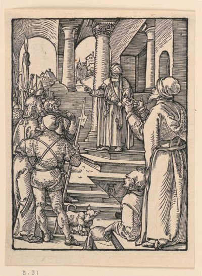 Cristo ante Pilato, de la serie La Pequeña Pasión de Albrecht Dürer
