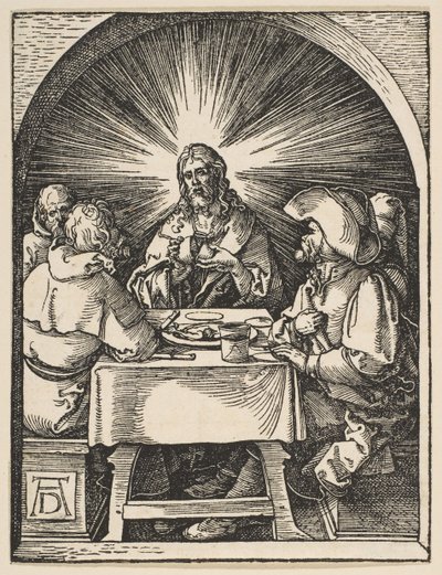 Cristo en Emaús, de La pequeña pasión, ca. 1510 de Albrecht Dürer