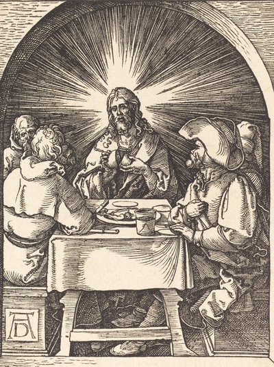 Cristo en Emaús, probablemente c. 1509-1510 de Albrecht Dürer