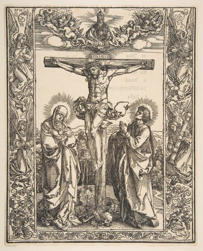 Cristo en la Cruz entre la Virgen y San Juan, 1516 de Albrecht Dürer