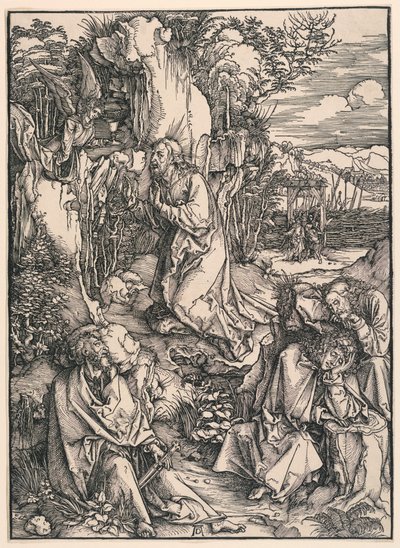 Cristo en el Monte de los Olivos (Agonía en el Jardín), de la Gran Pasión de Albrecht Dürer