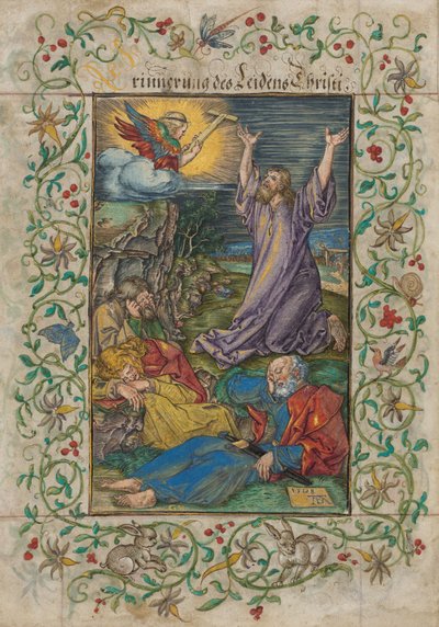 Cristo en el Monte de los Olivos, 1508 y 1580s de Albrecht Dürer