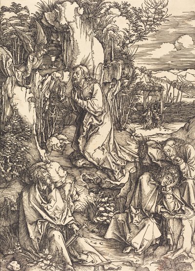Cristo en el Monte de los Olivos, c. 1497-1499 de Albrecht Dürer