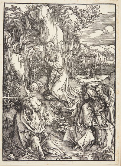 Cristo en el monte de los olivos de Albrecht Dürer
