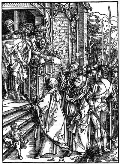 Cristo presentado al pueblo, 1498 de Albrecht Dürer