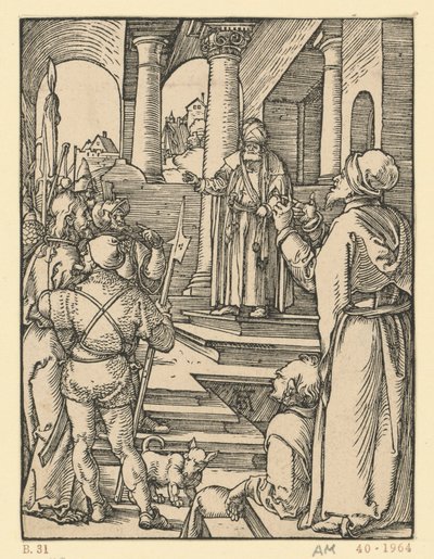 Cristo ante Pilato (La pequeña Pasión) de Albrecht Dürer