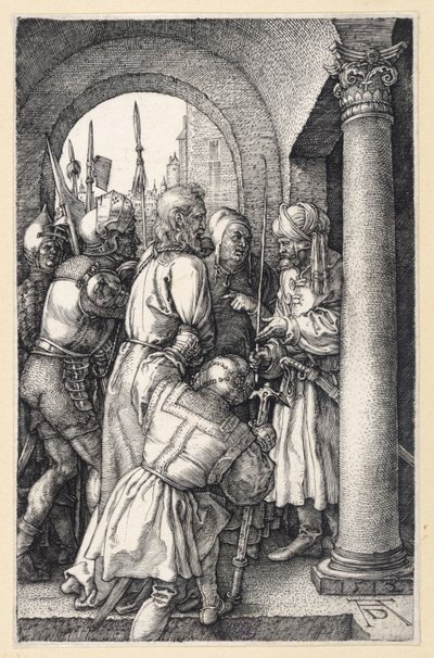 Cristo ante Pilato (Pasión grabada) de Albrecht Dürer