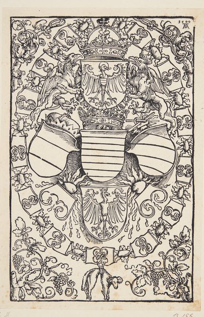 Escudo de Armas de Maximiliano I como Rey de los Romanos de Albrecht Dürer