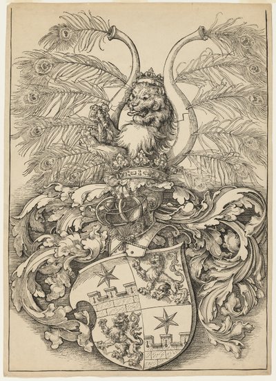 Escudo de armas de Wilhelm y Wolfgang Rogendorf de Albrecht Dürer