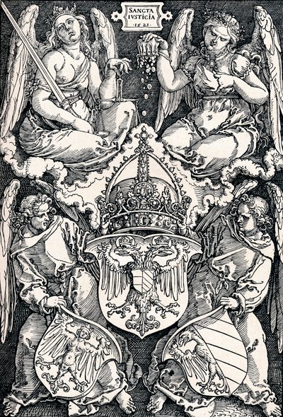 Escudo de armas de la ciudad de Núremberg, 1521, 1906 de Albrecht Dürer