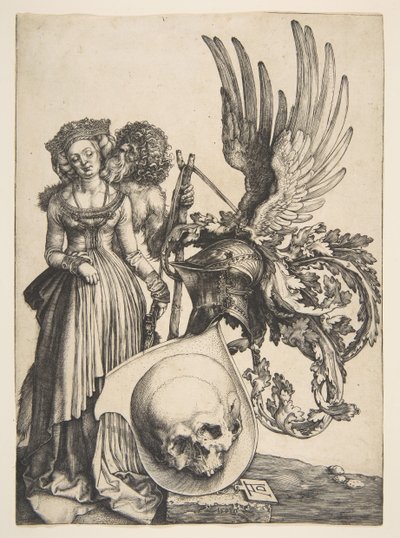 Escudo de Armas con una Calavera, 1503 de Albrecht Dürer