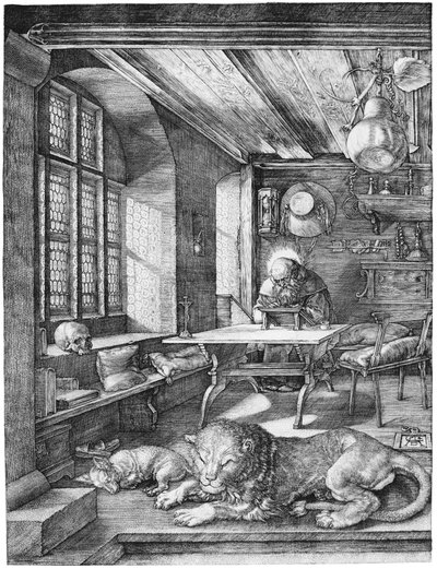 San Jerónimo en su estudio de Albrecht Dürer