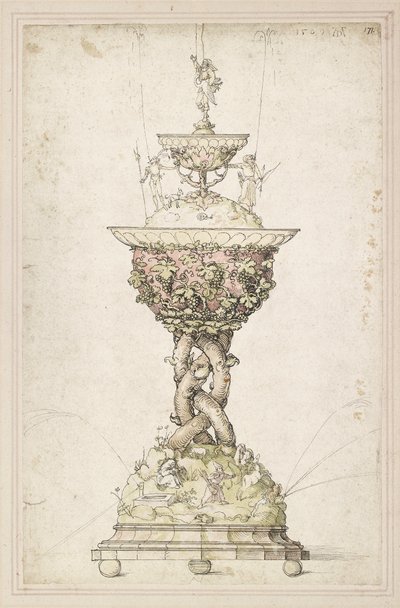 Diseño para una fuente de mesa, 1509 de Albrecht Dürer