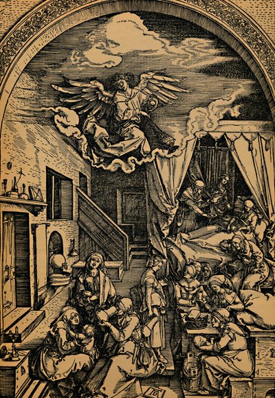 Die Geburt der Maria de Albrecht Dürer