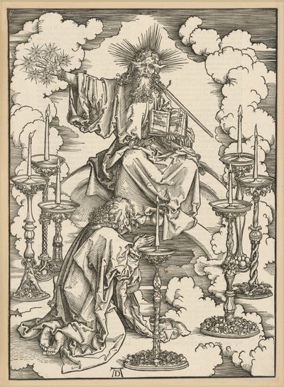 La visión de los siete candelabros (Apocalipsis) de Albrecht Dürer