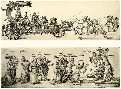 Boceto para el carro del Emperador Maximiliano I de Albrecht Dürer