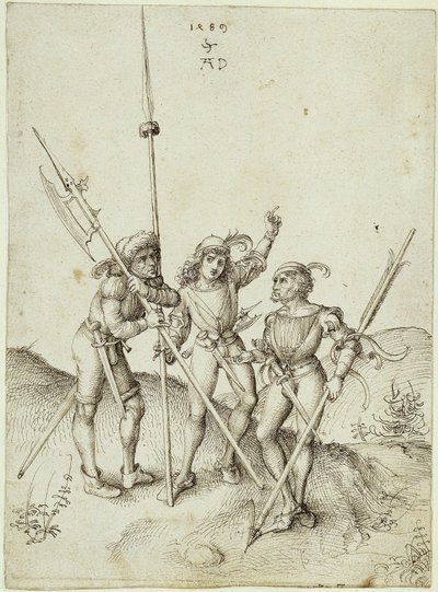 Tres lansquenetes de Albrecht Dürer