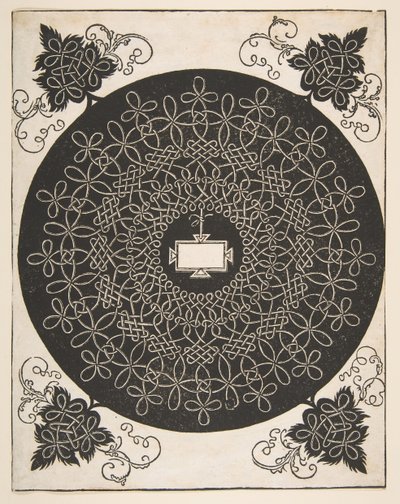 Patrón de bordado con un panel oblongo en su centro, antes de 1521 de Albrecht Dürer