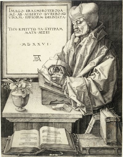 Erasmo de Róterdam (Bartsch 107) de Albrecht Dürer