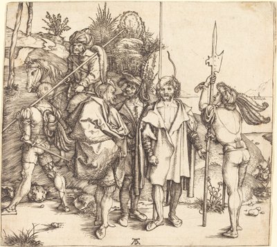 Cinco soldados y un turco a caballo de Albrecht Dürer
