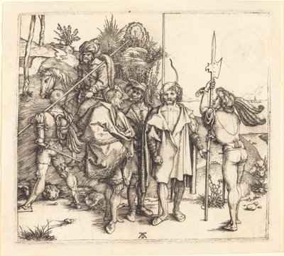 Cinco soldados y un turco a caballo de Albrecht Dürer