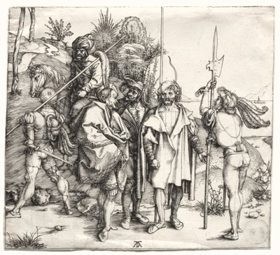 Cinco soldados y un turco a caballo de Albrecht Dürer