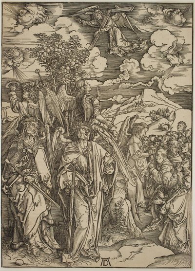 Cuatro ángeles deteniendo los vientos de Albrecht Dürer