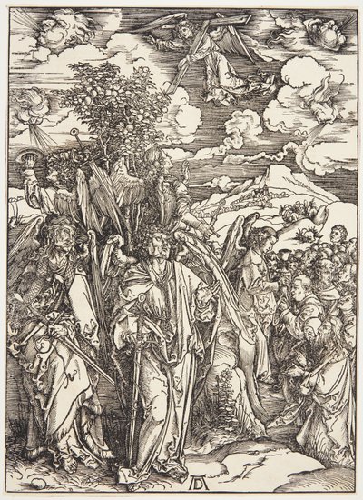 Cuatro ángeles deteniendo los vientos de Albrecht Dürer