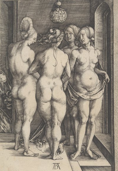 Cuatro Mujeres Desnudas, 1497 de Albrecht Dürer