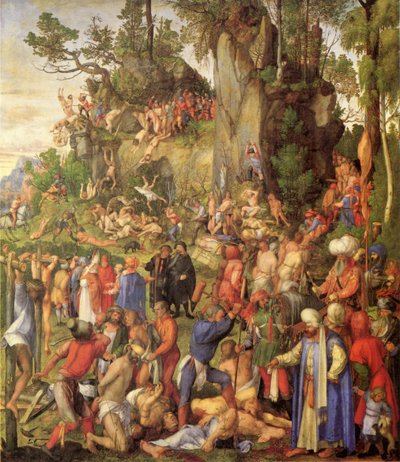 Alemán: Marter der zehntausend Christen Martyrdom of the Ten Thousand de Albrecht Dürer