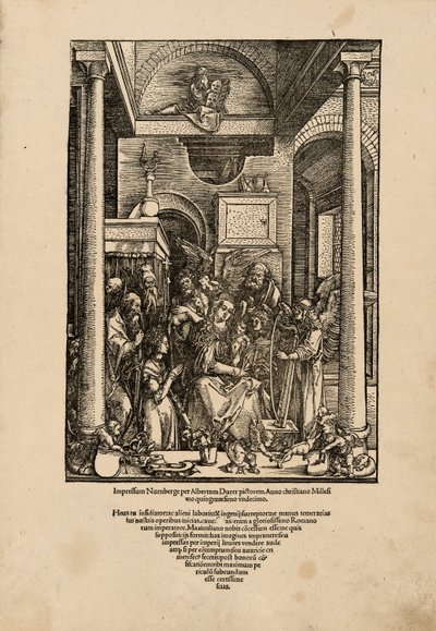 Glorificación de la Virgen, de La vida de la Virgen de Albrecht Dürer
