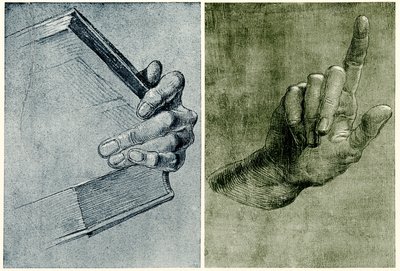 Mano con libro de Albrecht Dürer