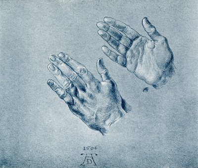Manos del emperador Maximiliano orando de Albrecht Dürer