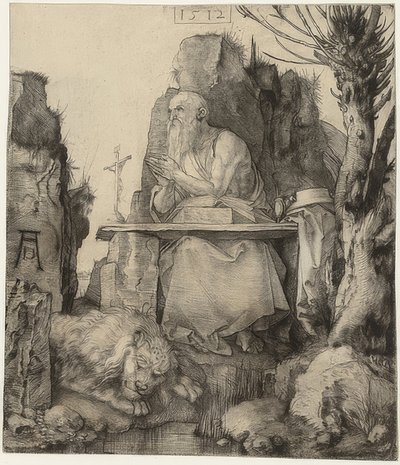San Jerónimo junto al sauce de Albrecht Dürer