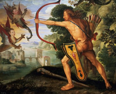Hércules y los pájaros Estinfálidos, 1600 de Albrecht Dürer