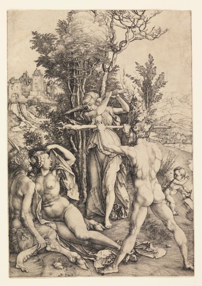 Hércules en la encrucijada (Los efectos de los celos) de Albrecht Dürer