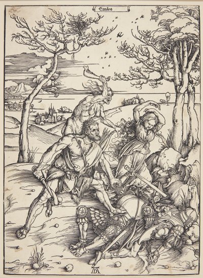 Hércules venciendo a los Gemelos Moliónidas de Albrecht Dürer